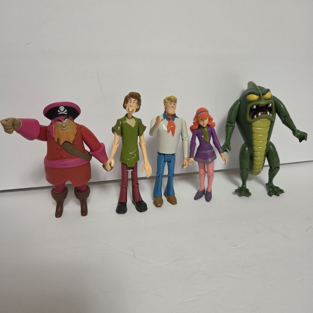 Scooby-Doo 5 Set Articulated Action Figures Hanna-Barbera 2003 Vintage Monsters